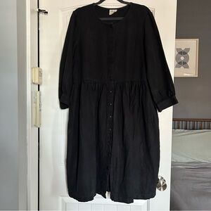 Beaton Linen gathered dress